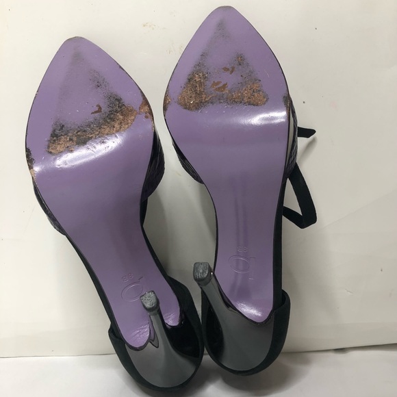 Bebe Black Ankle Strap Stiletto - Picture 6 of 9